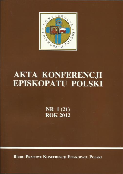 Akta konferencji episkopatu Polski nr 1 (22) ROK 2012