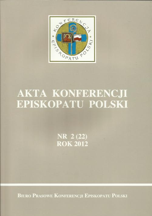 Akta konferencji episkopatu Polski nr 2 (22) ROK 2012