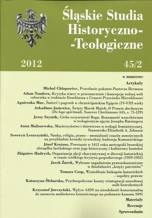 Śląskie studia historyczno - teologiczne 45/2  (2012)