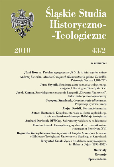 Śląskie Studia Historyczno-Teologiczne 43/2 (2010)