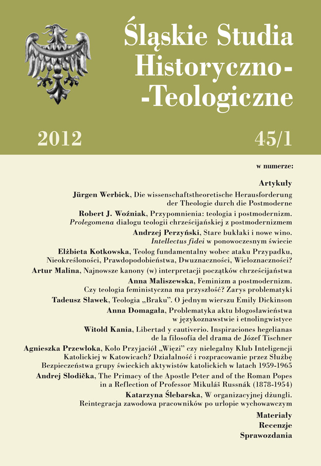 Śląskie Studia Historyczno-Teologiczne 45/1 (2012)