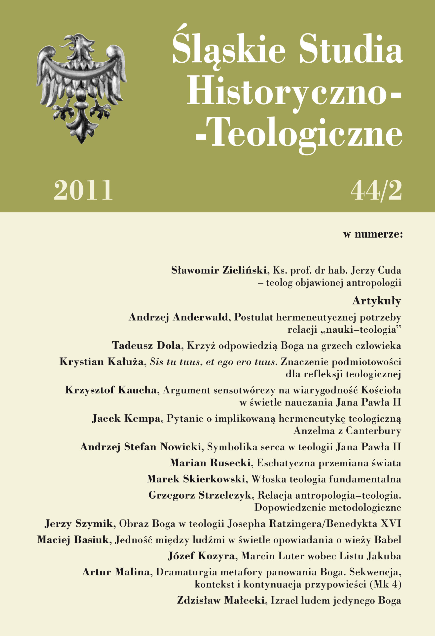 Śląskie Studia Historyczno-Teologiczne 44/2 (2011)