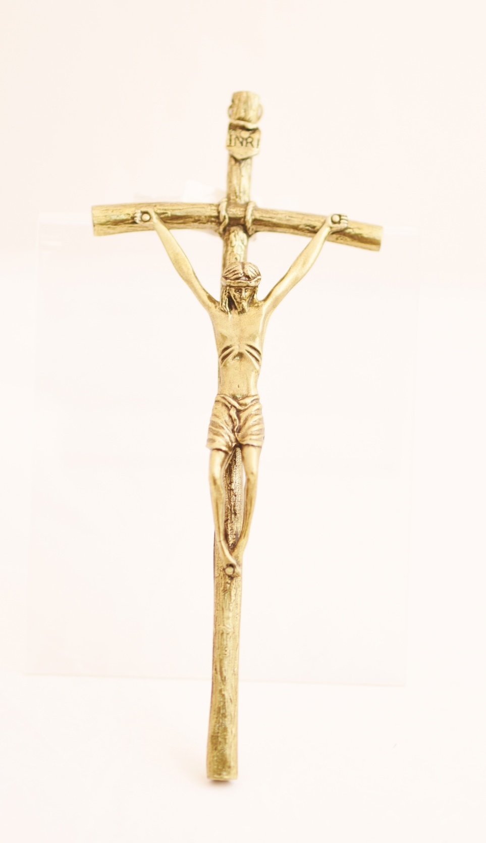 Krzyż wiszący Papieski 27cm mosiądz- patyna 01- 283