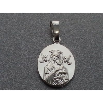 Medalik srebrny MB Szkaplerzna (owal)