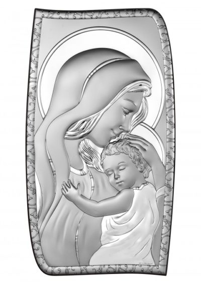 Obrazek srebrny Matka Boża