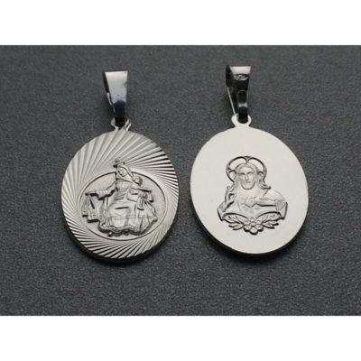 Medalik srebrny MB Szkaplerzna (duży owal)