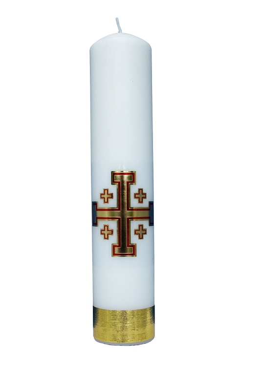 Świeca  Krzyż jerozolimski 0,70 kg  (6 x 30cm)