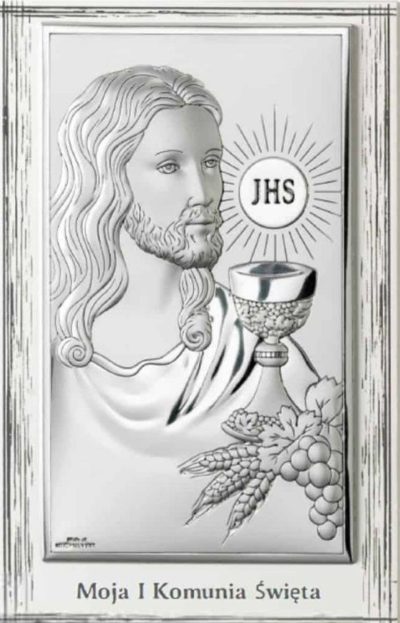 Obrazek srebrny Jezus Pamiątka I Komunii
