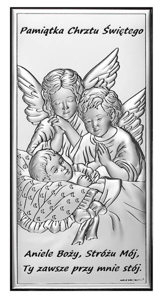 Obrazek srebrny-Anioł Stróż