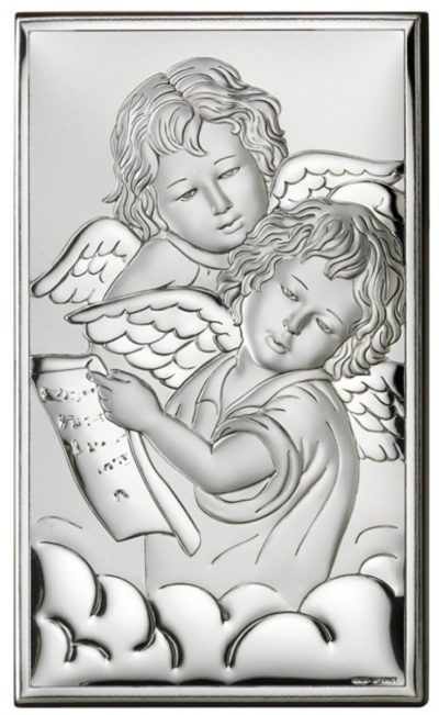 Obrazek srebrny Aniołki