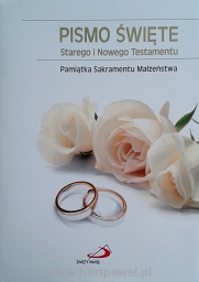 Pismo Święte ST I NT/Edycja/duże, złocone/ Pamiątka Małżeństwa