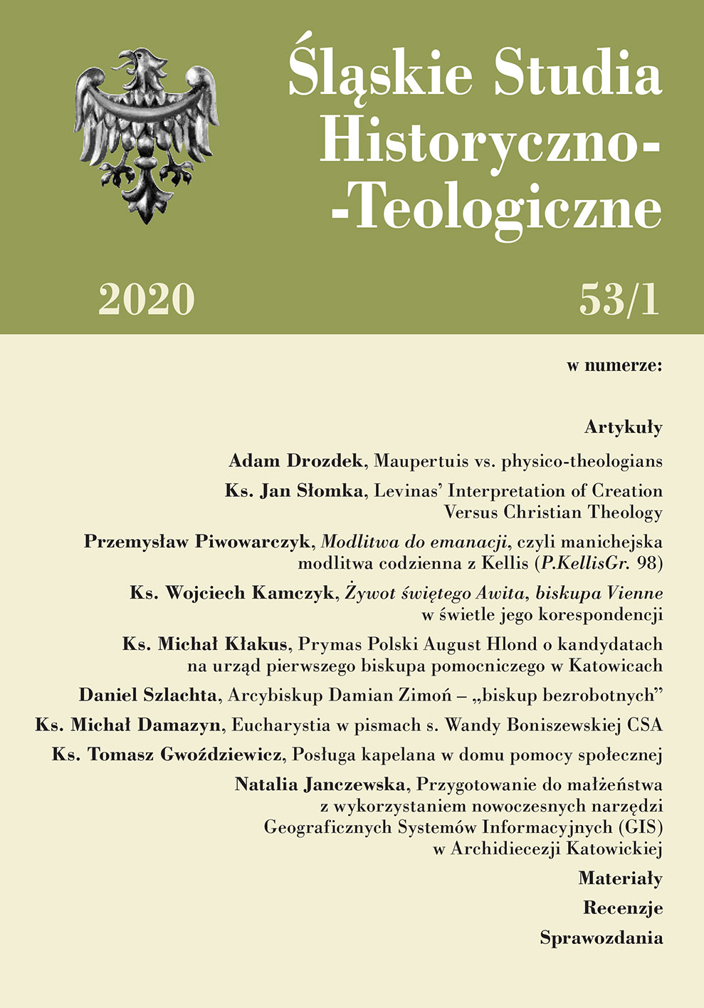 Śląskie Studia Historyczno-Teologiczne 53/1 (2021)