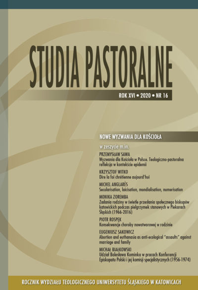 Studia Pastoralne Rok XVI • 2020 • nr 16
