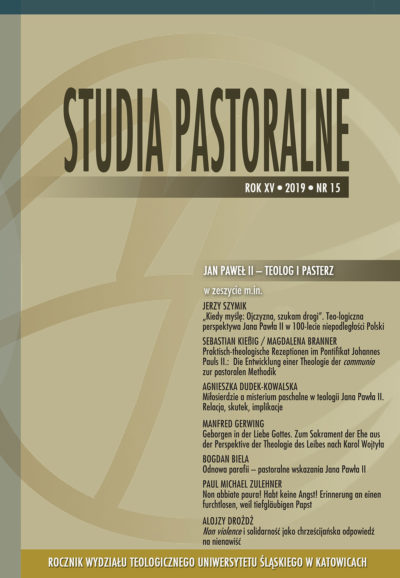 Studia Pastoralne 15 Rok XV 2019