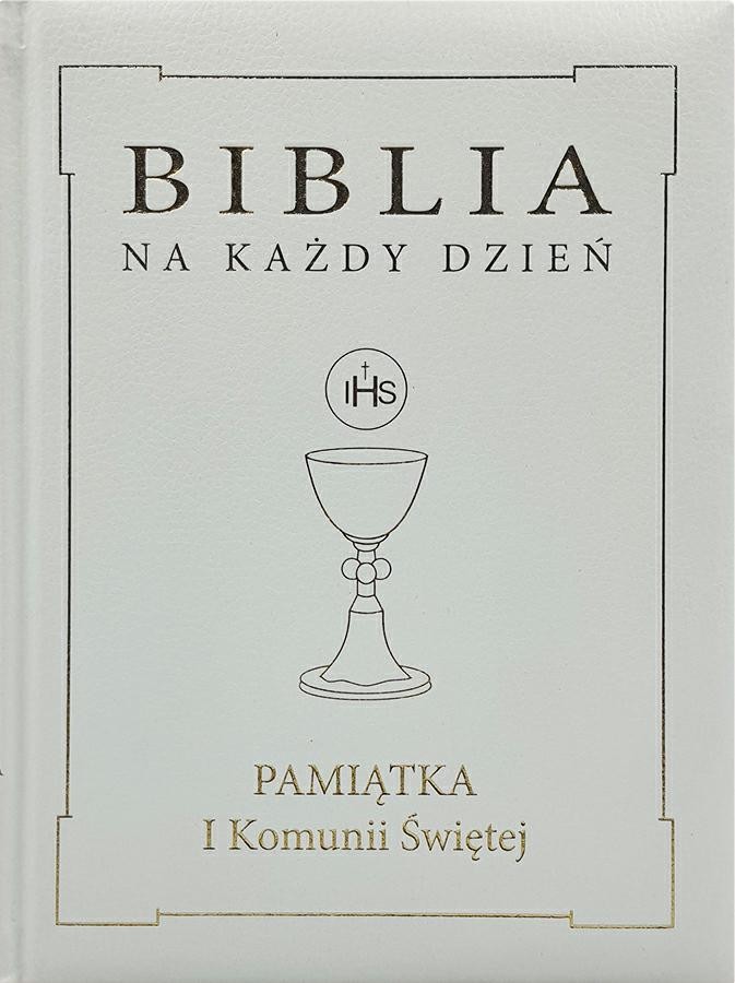Pismo Święte ST i NT/WDS Sandomierz/ I Komunia Święta/skóra - złota