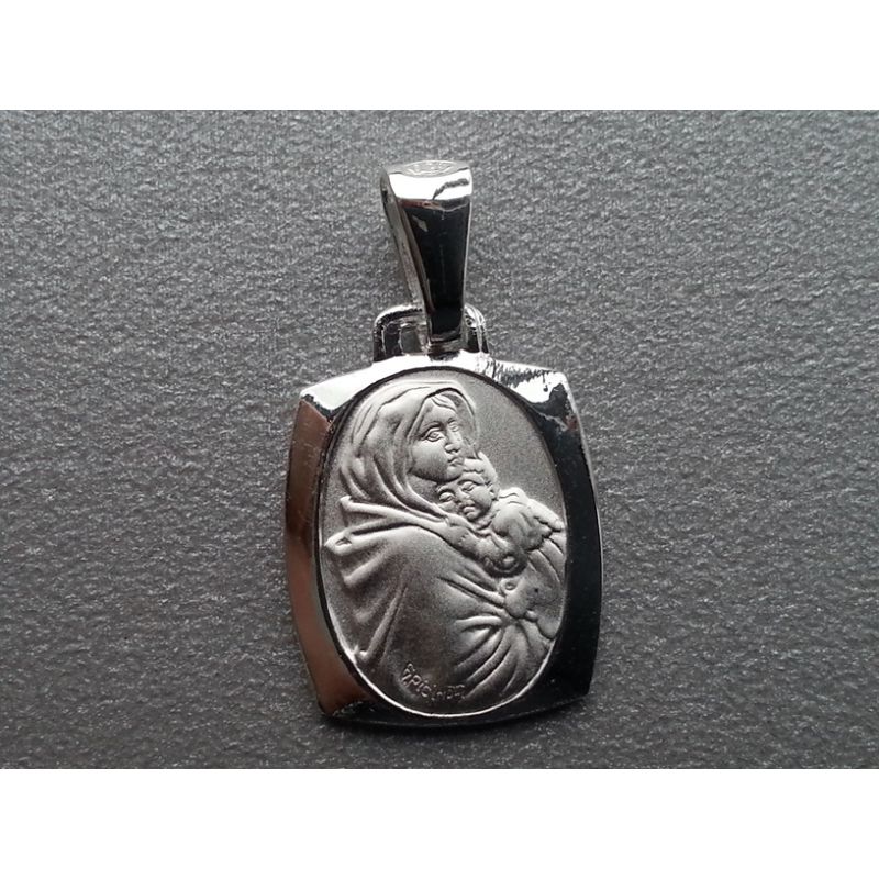 Medalik srebrny MB z dzieciątkiem