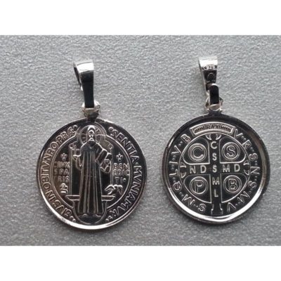 Medalik srebrny- Św.Benedykt (średni)