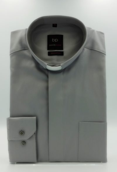 Koszula kapł. non iron(100%) szara, dł. rękaw,rozm. XL