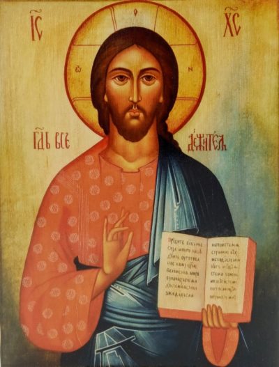 Ikona na drewnie - Jezus Pantokrator