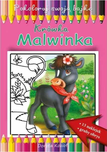 Krówka Malwinka - kolorowanka