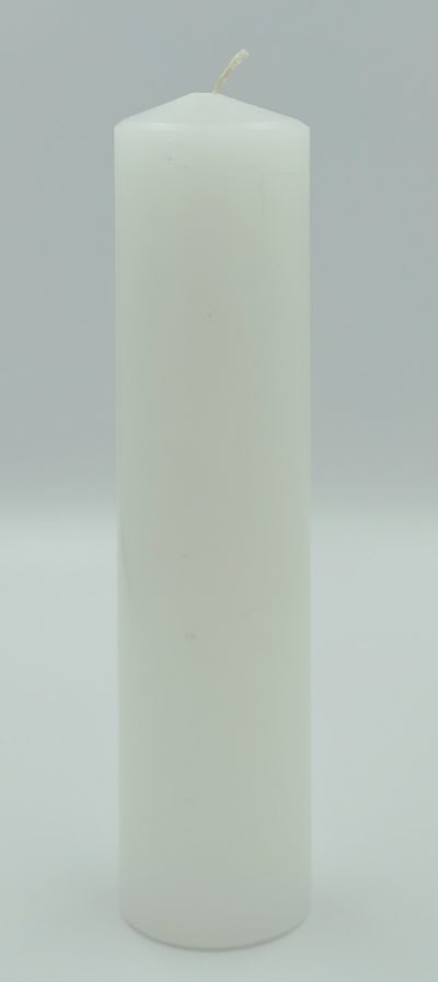 Świeca 0.5kg biała gładka (wys.24/śred.5,5cm)