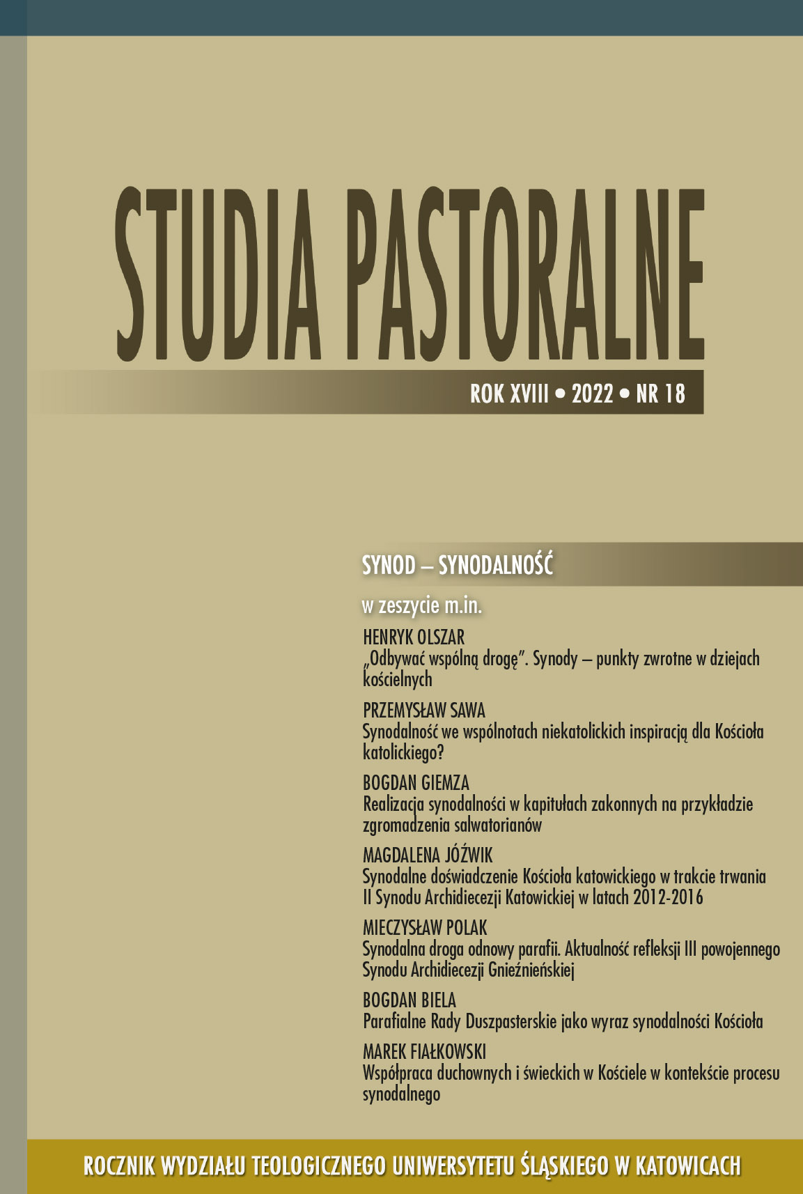 Studia Pastoralne 18 Rok XVIII 2022
