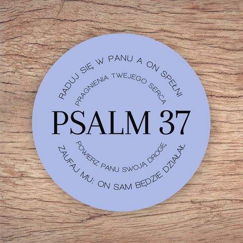 Podstawka korkowa okrągła Psalm 37