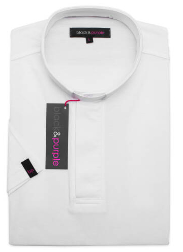 Koszula kapłańska polo pod koloratkę Jersey biała rozm.XL ( 100 % bawełna)